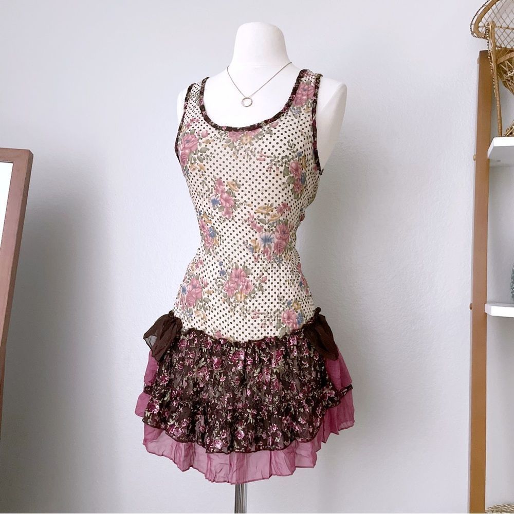 Floral Whimsical Fairy Mini Dress Tunic